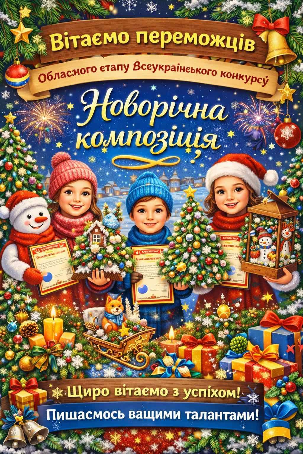 Переможці Обласного етапу Всеукраїнського конкурсу Новорічна композиція